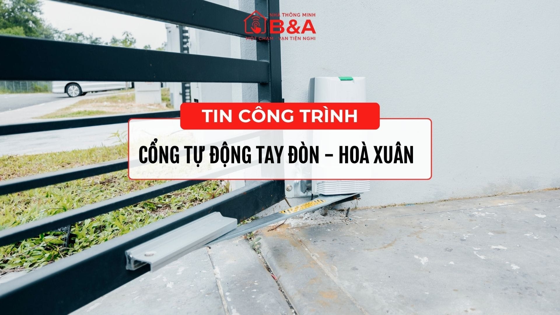 Cổng tự động tay đòn nhập khẩu Ý cho nhà chị Yến tại Hòa Mỹ 6, Đà Nẵng