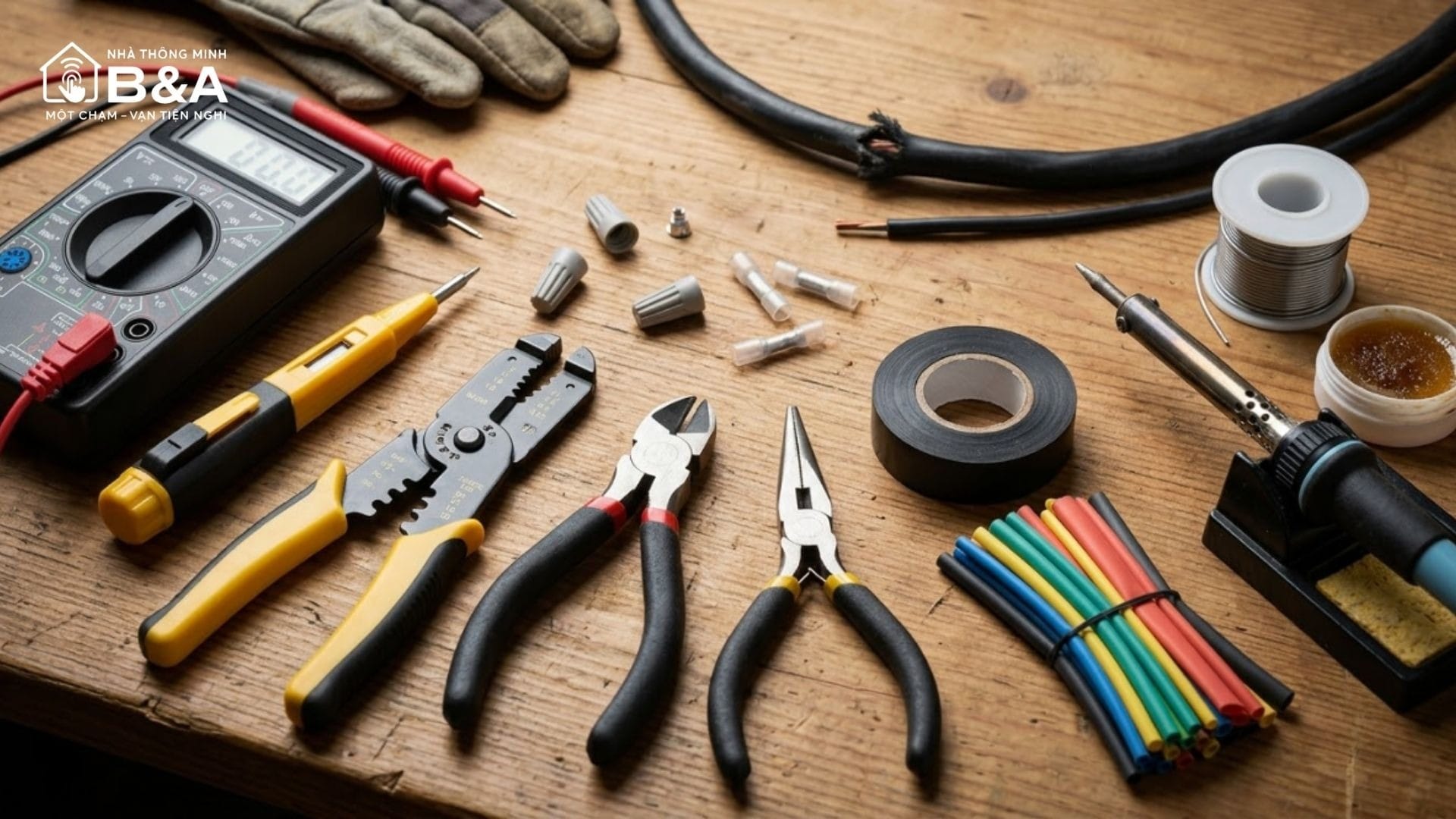 Dụng cụ cần chuẩn bị trước khi thực hiện cách nối dây điện bị đứt