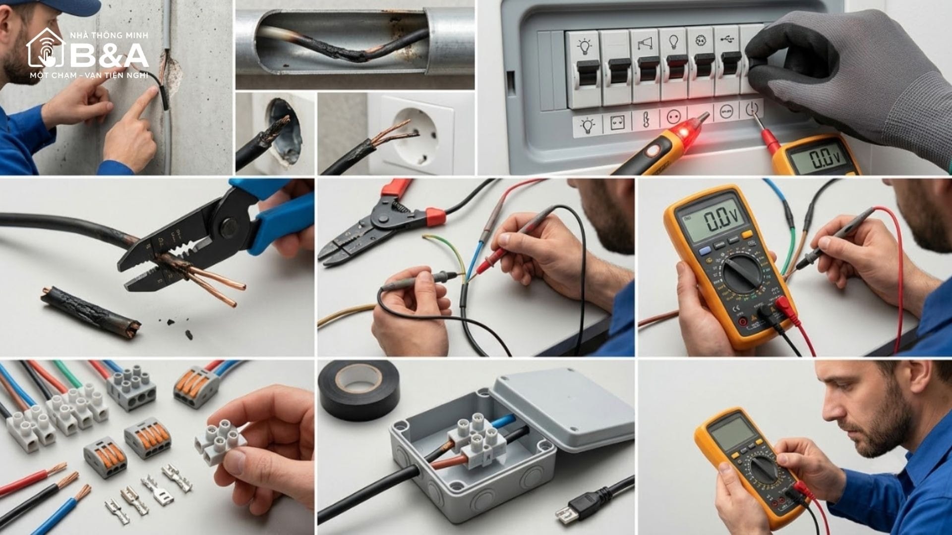 Cách nối dây điện bị đứt gồm những bước nào?