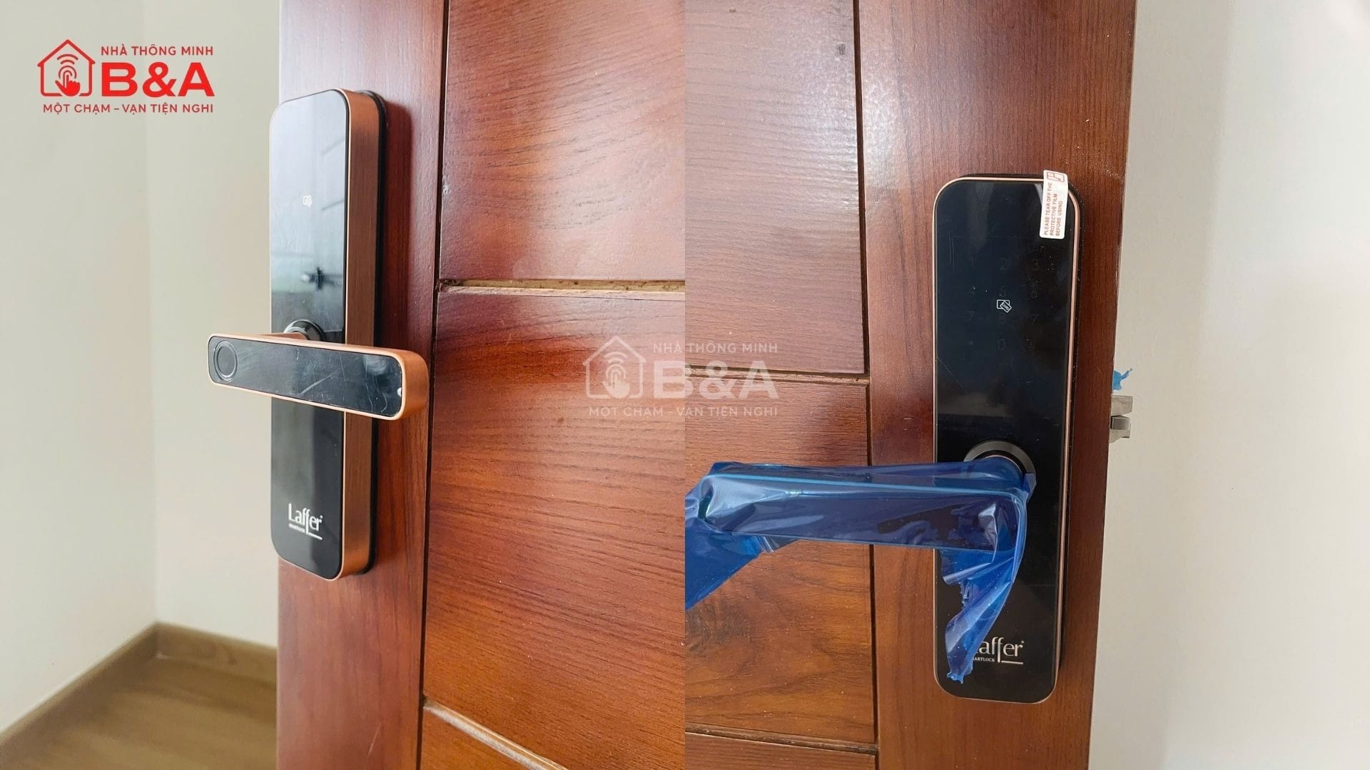 Lắp Đặt Ổ Khóa Vân Tay Cho Nhà Phố Đà Nẵng 4 Lắp ổ khoá vân tay trọn gói cho nhà phố 3 tầng của chị L - Đà Nẵng