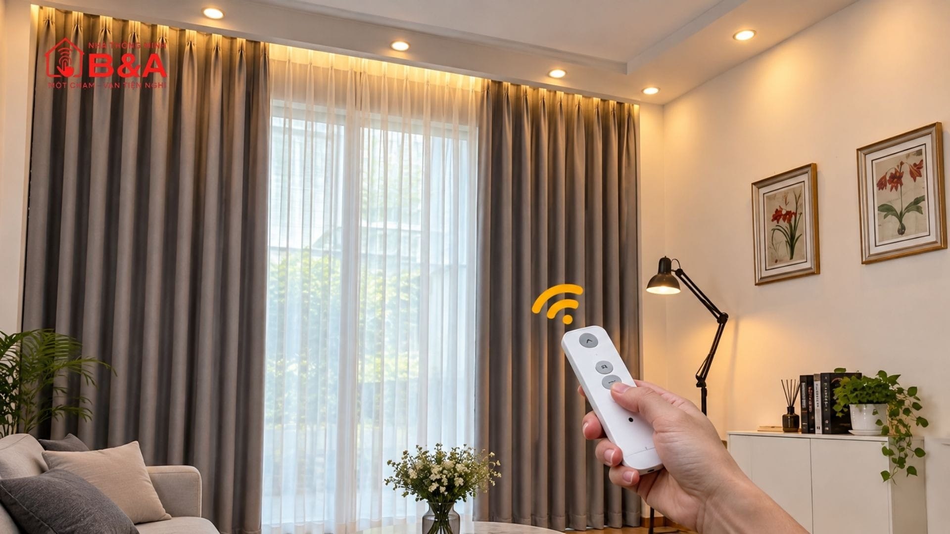 Rèm kéo ngang tự động
